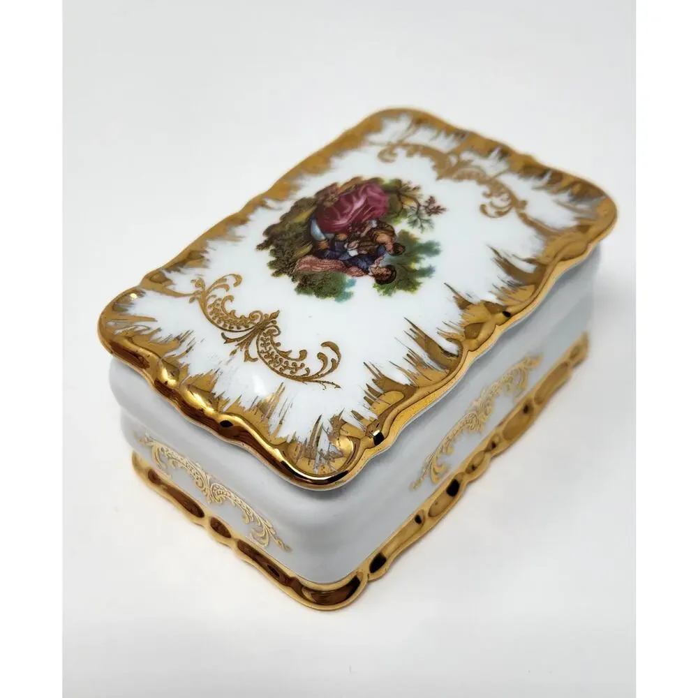 Trinket Jewelry Box | Courting Couple | Bavaria, Germany